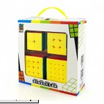HJXD global Cube Classroom Magic Cube Set 4 Pack 2x2x2 3x3x3 4x4x4 5x5x5 Stickerless Cube True Color Gift Package  B06W5PZVHL